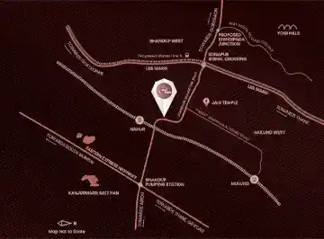 Craft De Srishti location map, Mulund West